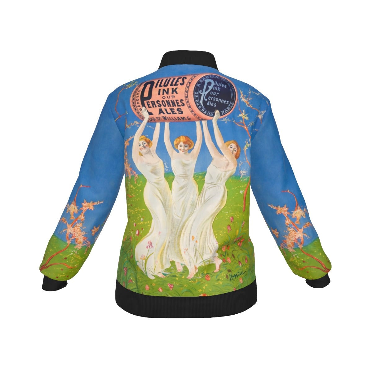 Pink Pills for Pale People Leonetto Cappiello Women’s Bomber Jacket