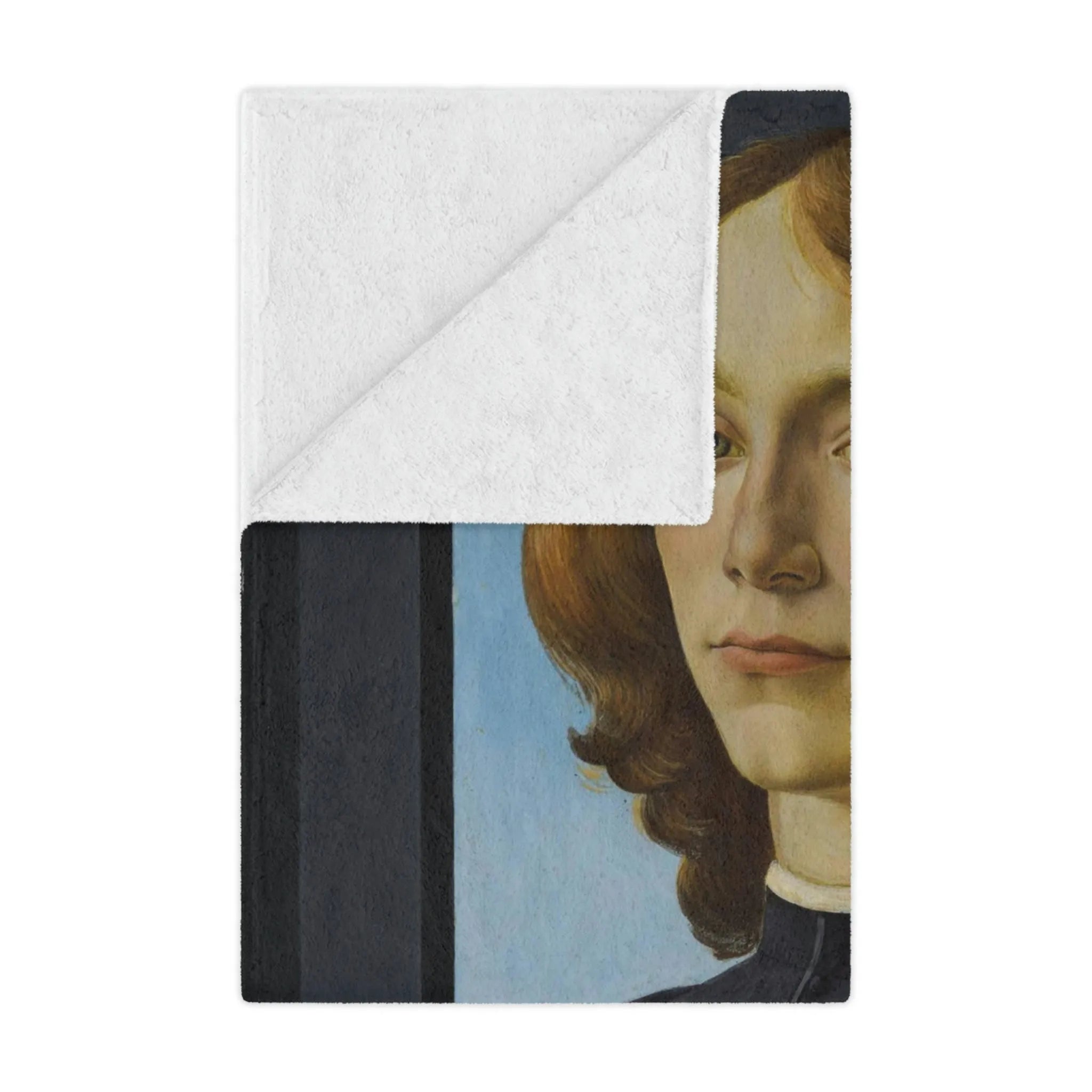 Artful Comfort: Sandro Botticelli Portrait of a Young Man Art Blanket