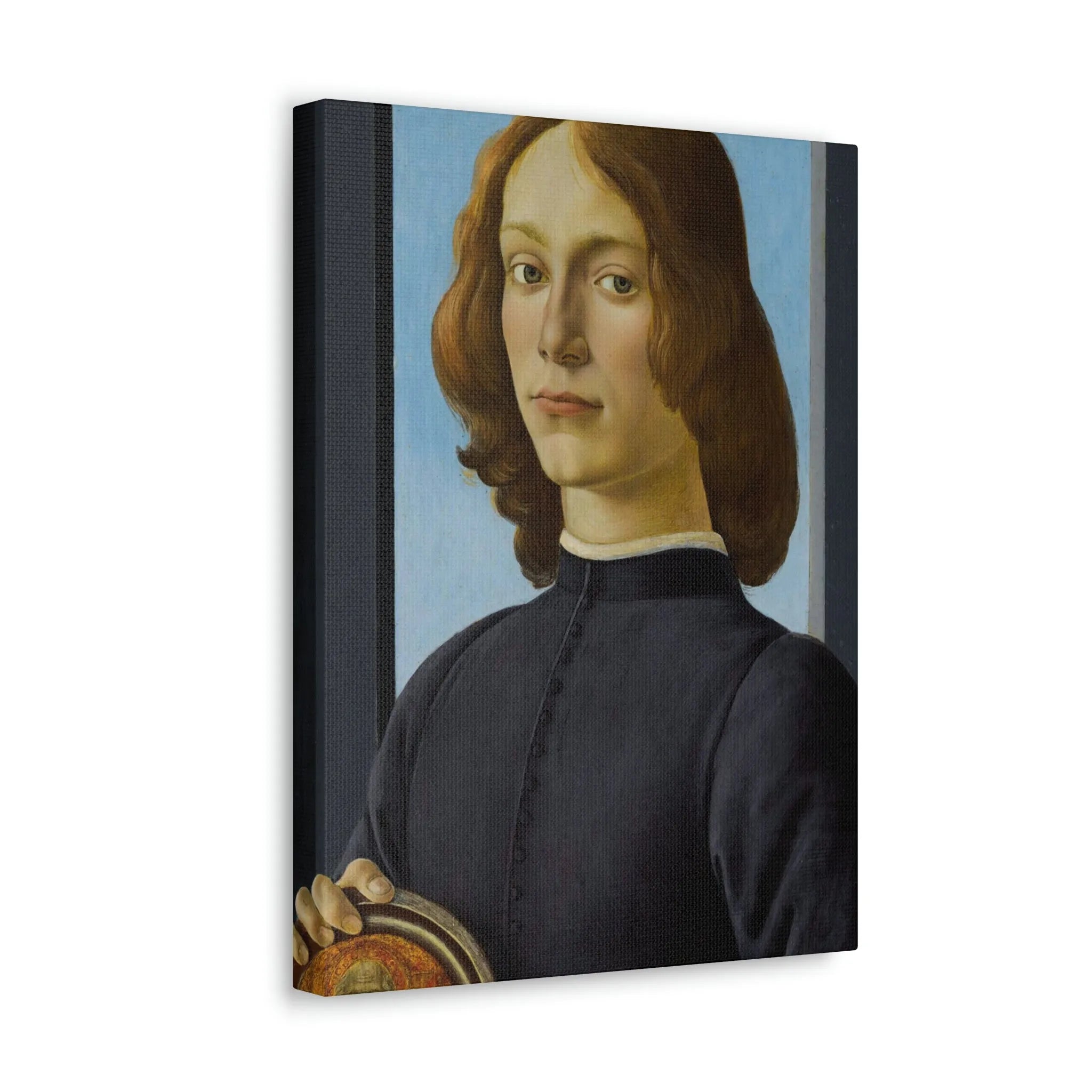 Portrait of a Young Man by Sandro Botticelli Canvas Gallery Wraps