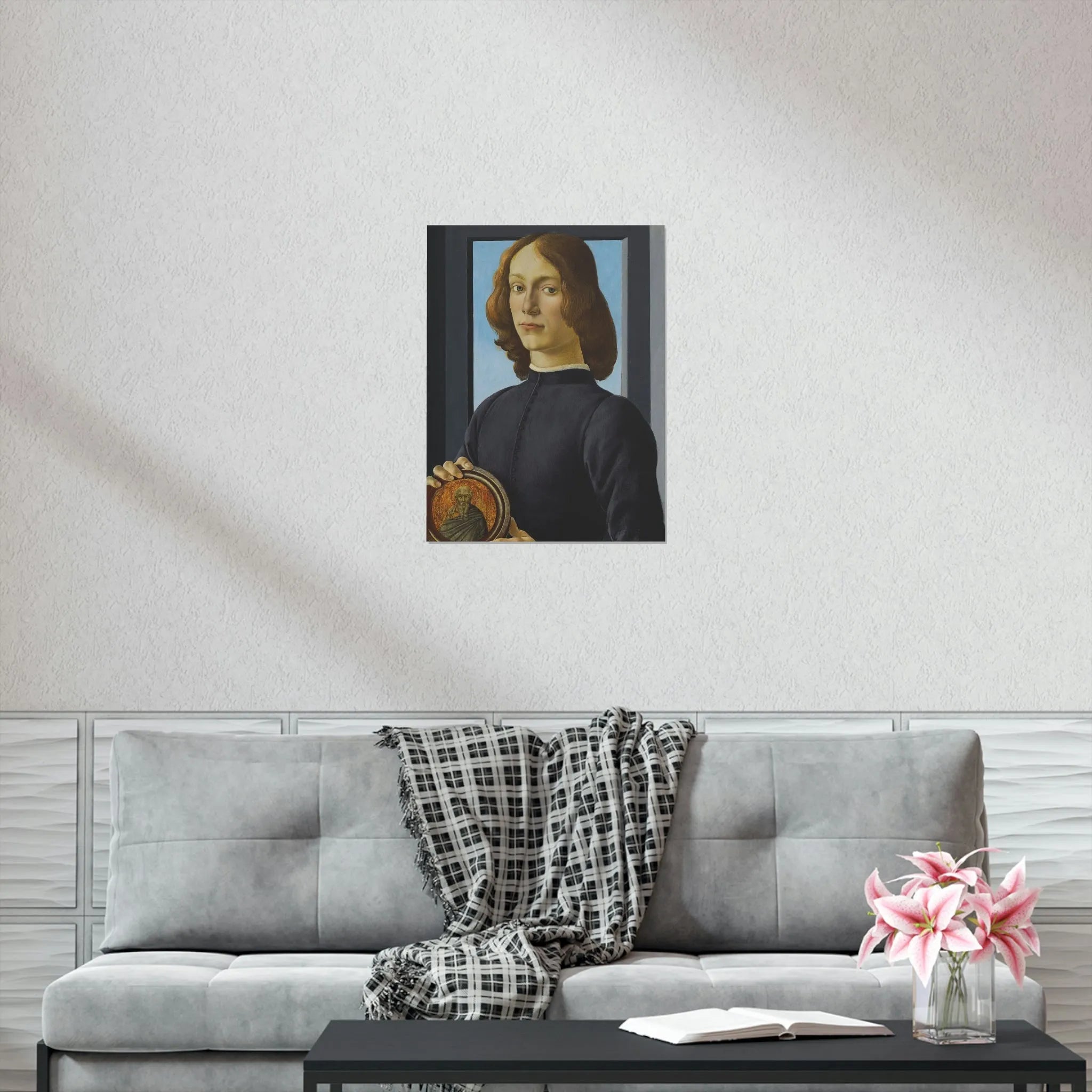 Portrait of a Young Man by Sandro Botticelli Premium Posters