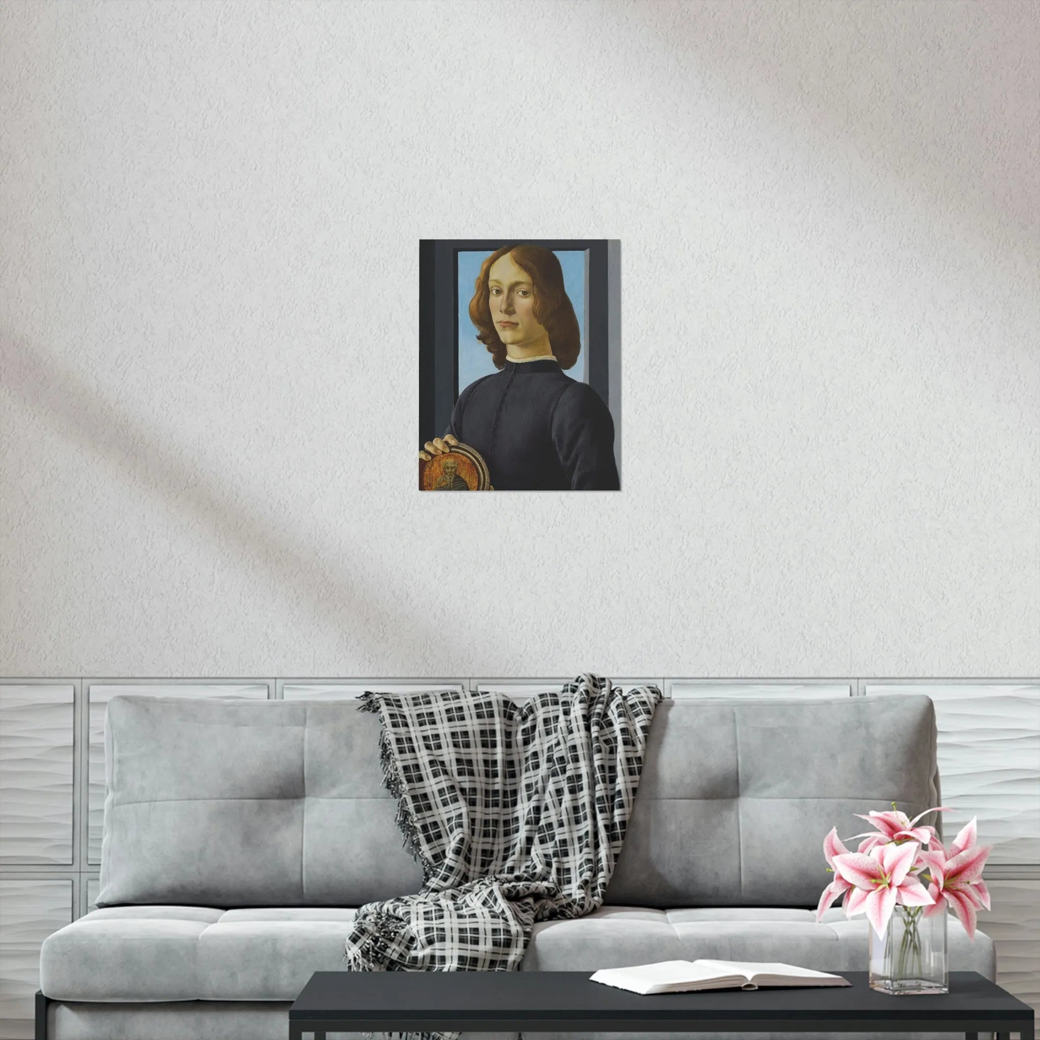 Portrait of a Young Man by Sandro Botticelli Premium Posters