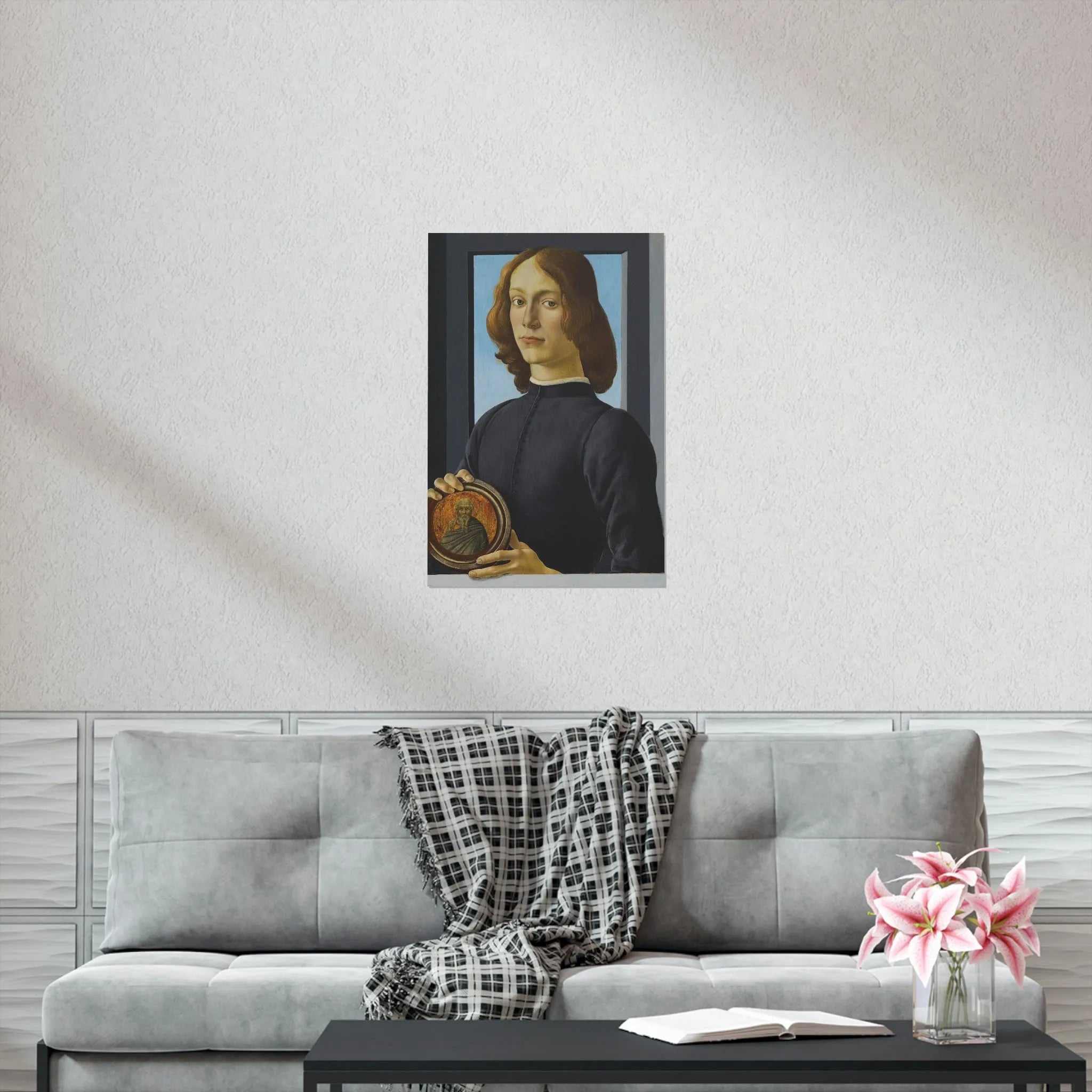 Portrait of a Young Man by Sandro Botticelli Premium Posters