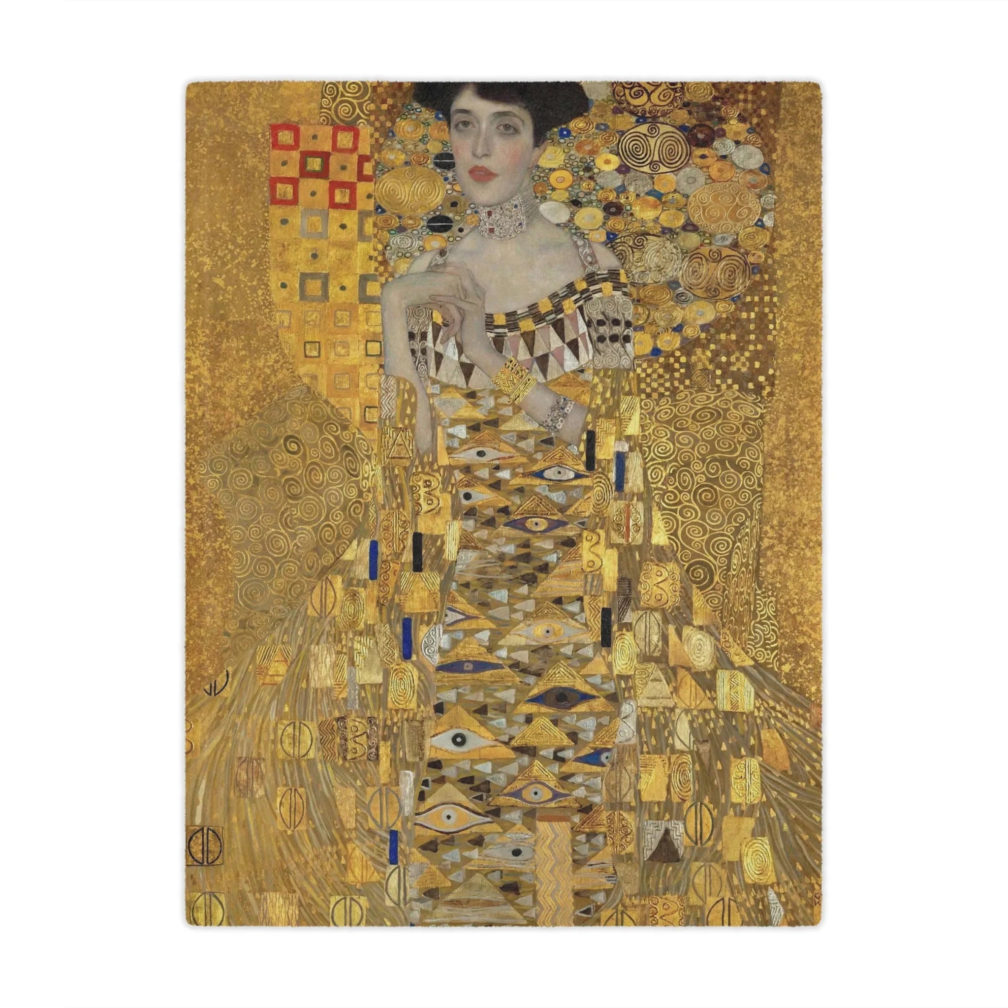 Portrait of Adele Bloch-Bauer I by Gustav Klimt Blanket