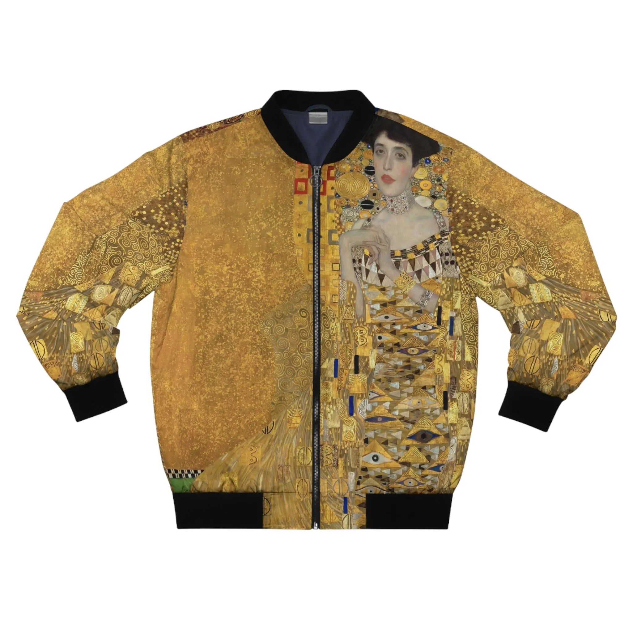 Portrait of Adele Bloch-Bauer I by Gustav Klimt Bomber Jacket