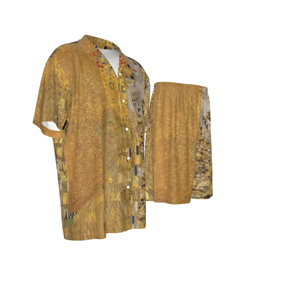 Portrait of Adele Bloch-Bauer I by Gustav Klimt Silk Shirt Suit Set