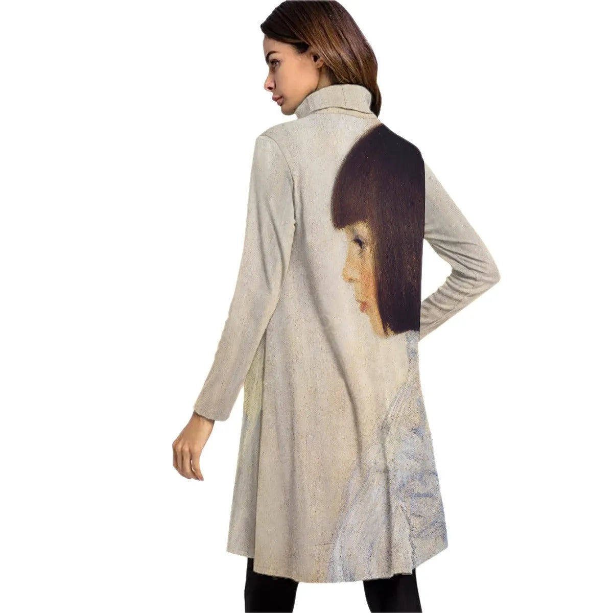 Portrait of Helene Klimt by Gustav Klimt Art Dress Long Sleeve