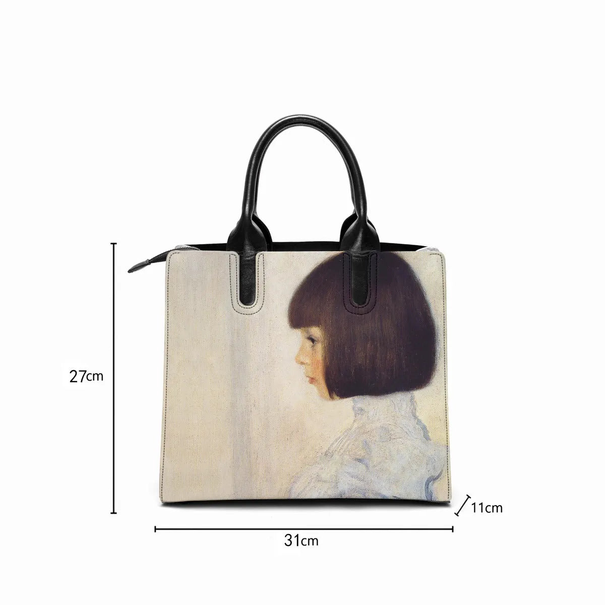 Portrait of Helene Klimt by Gustav Klimt Fashion Handbag