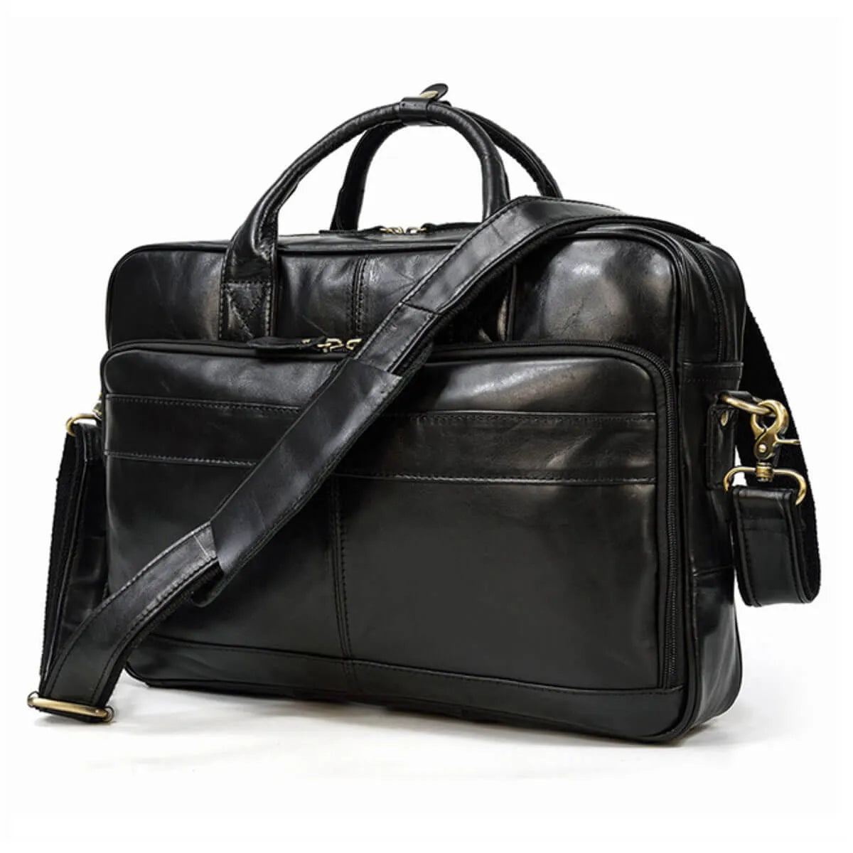 Real Cowhide Large Genuine Leather Business Briefcase