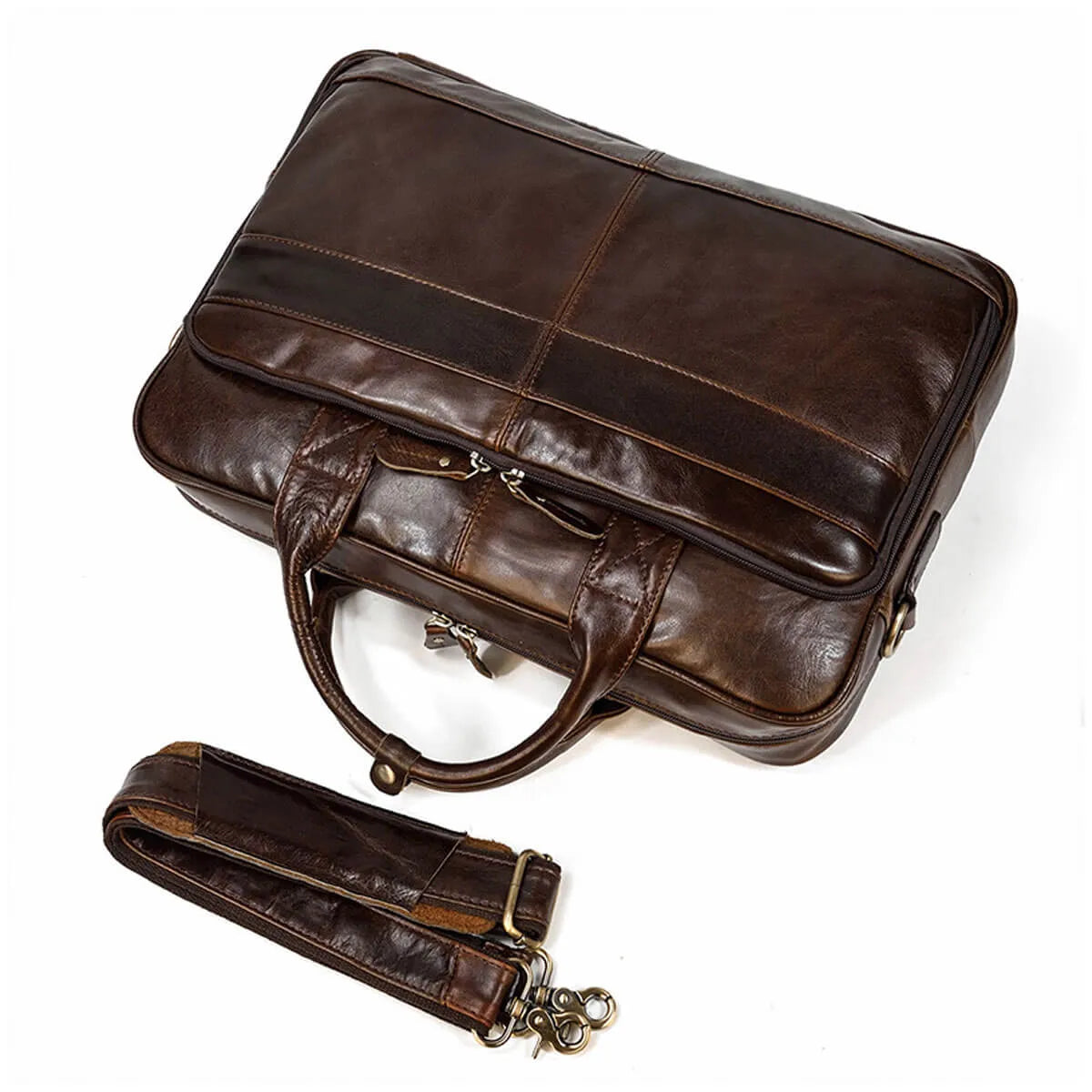 Real Cowhide Large Genuine Leather Business Briefcase