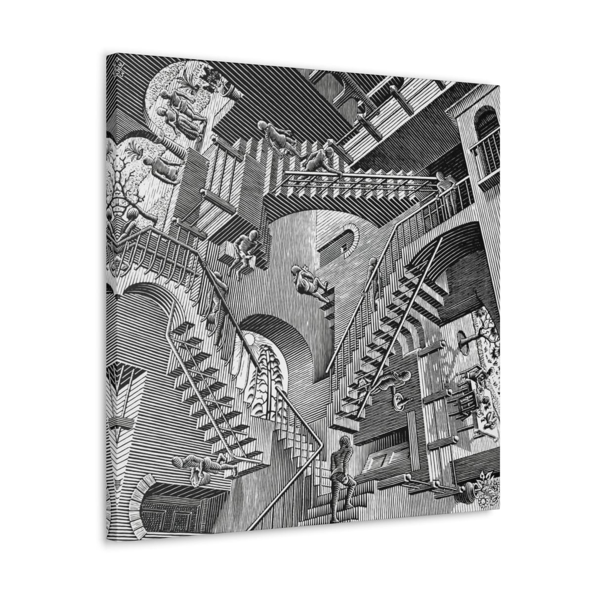Experience Escher’s Relativity: Canvas Gallery Wraps