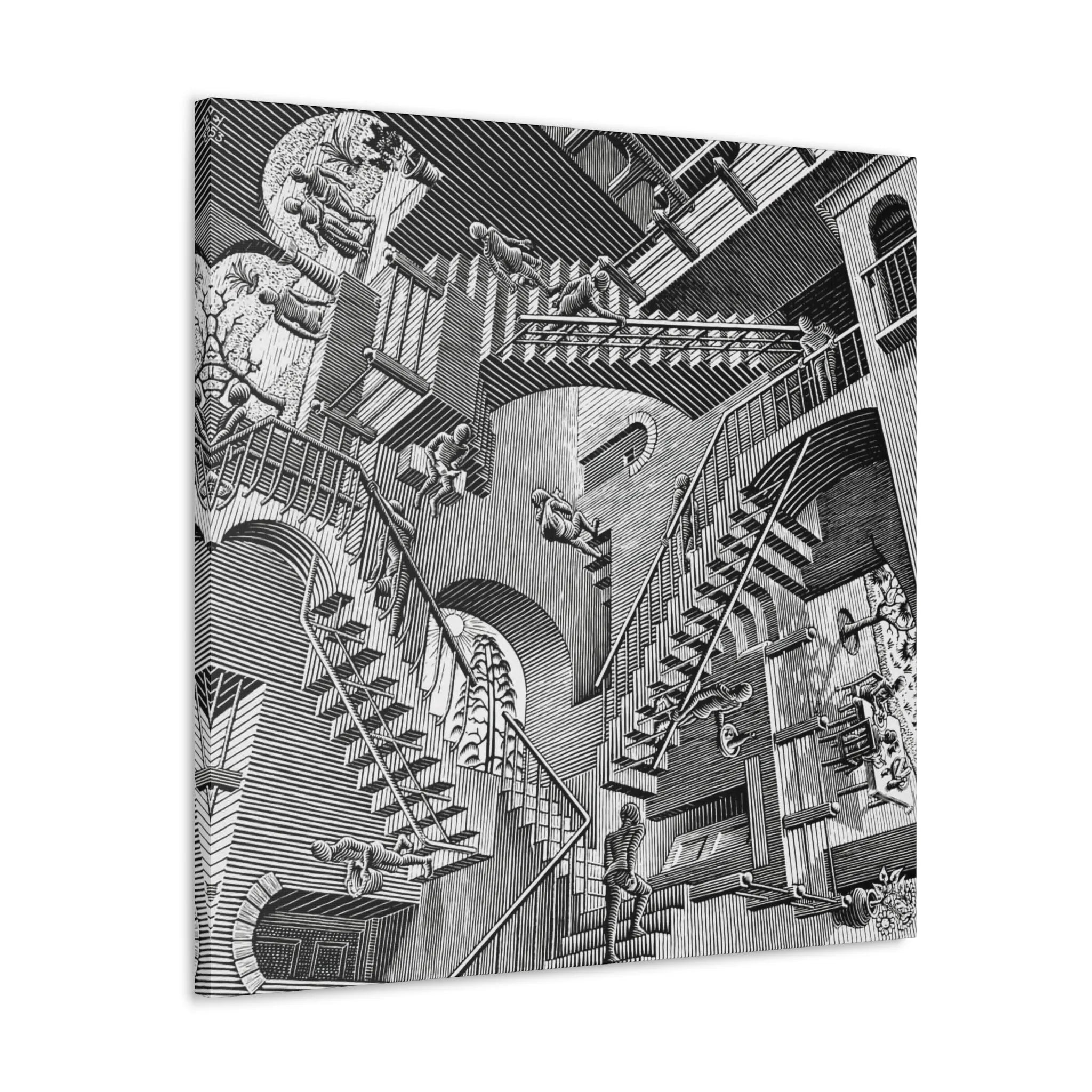 Experience Escher’s Relativity: Canvas Gallery Wraps