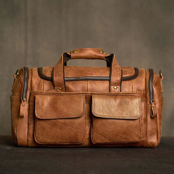 Retro Leather Casual Large Capacity Luggage Bag