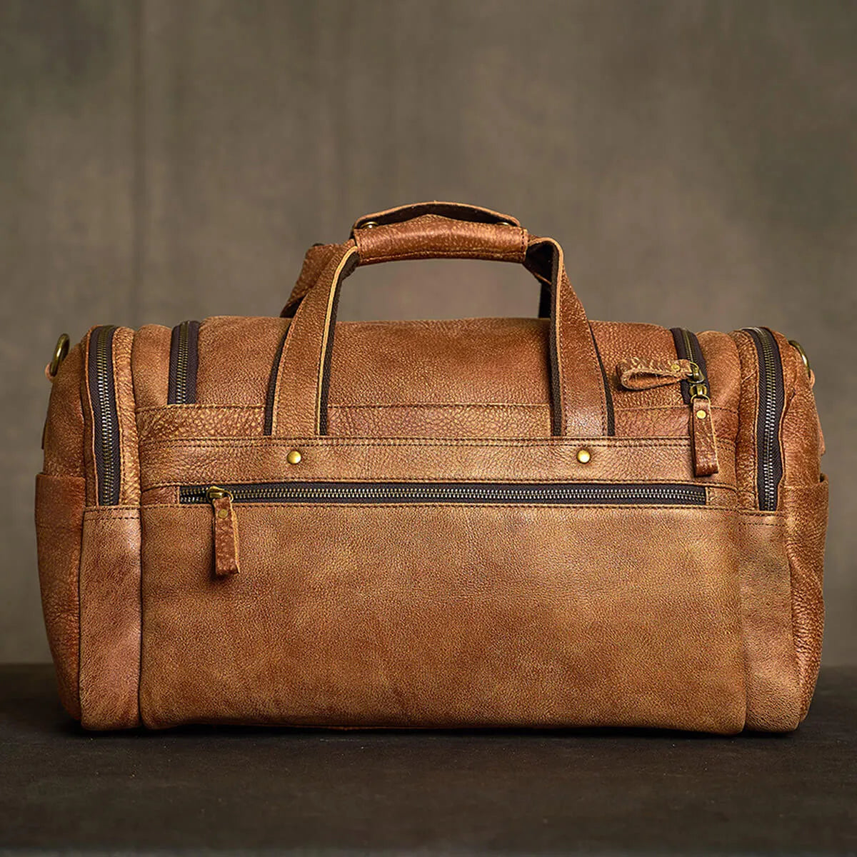 Retro Leather Casual Large Capacity Luggage Bag