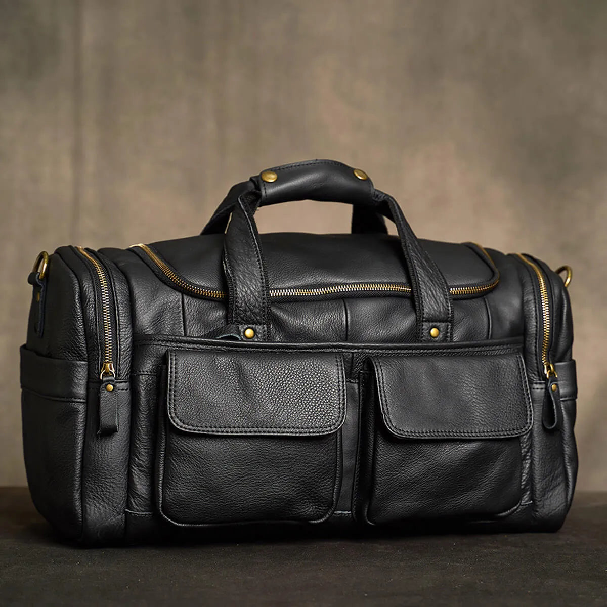 Retro Leather Casual Large Capacity Luggage Bag