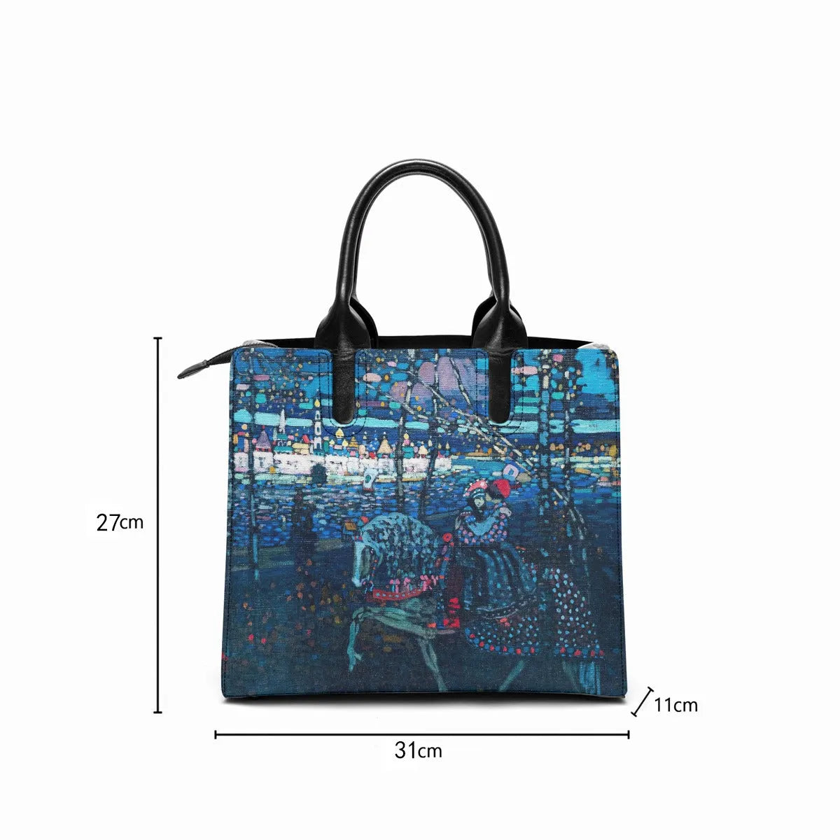 Riding Couple by Wassily Kandinsky Art Handbag