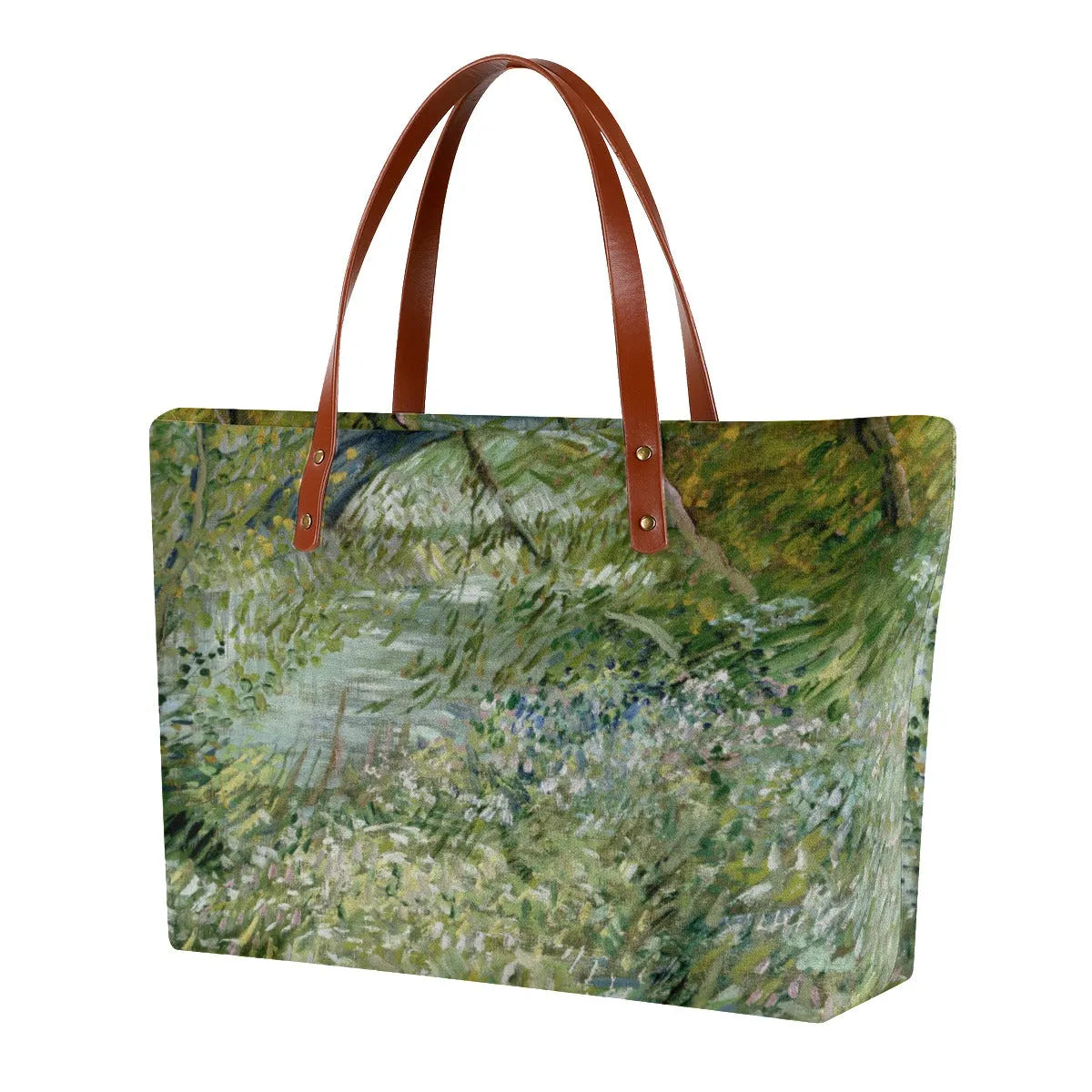 River Bank in Springtime by Van Gogh Tote Bag