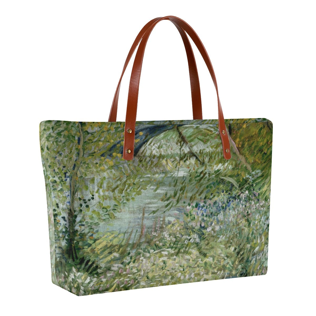 River Bank in Springtime by Van Gogh Tote Bag