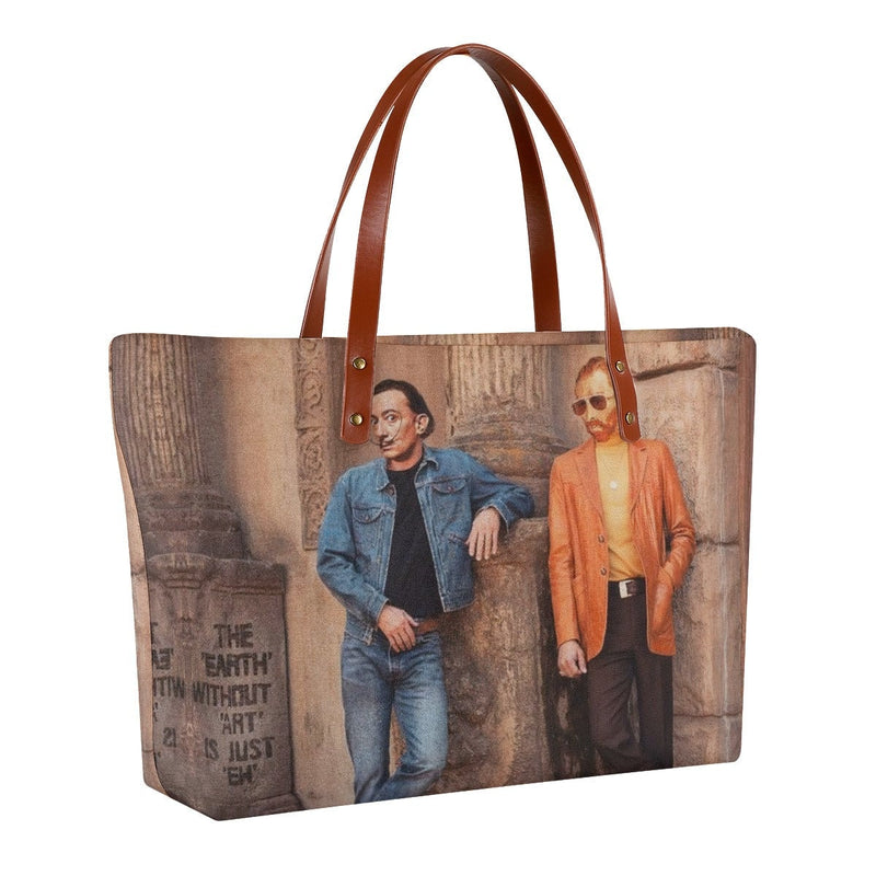 Salvador Dali and Vincent Van Gogh Tarantino Style Tote Bag