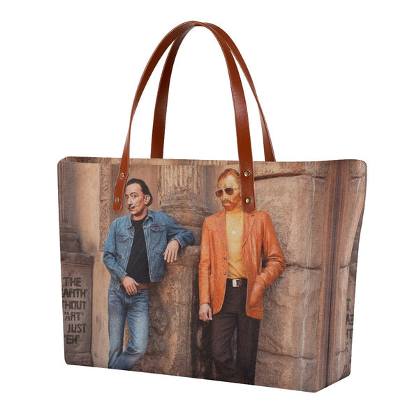 Salvador Dali and Vincent Van Gogh Tarantino Style Tote Bag