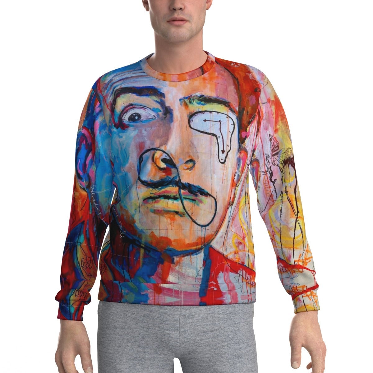 Salvador Dali Famous Pop Art Surrealism Collage Sweatshirt