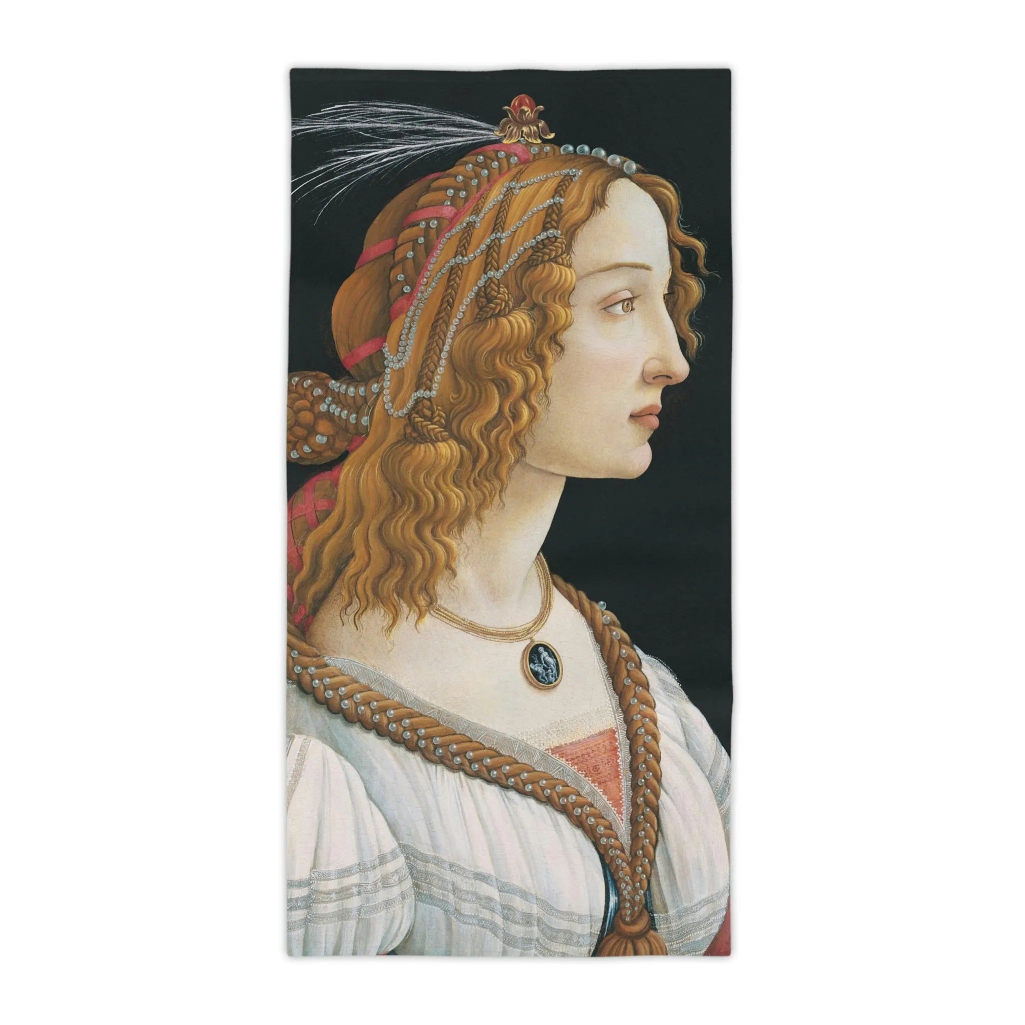 Sandro Botticelli’s Idealized Portrait of a Lady Beach Towels