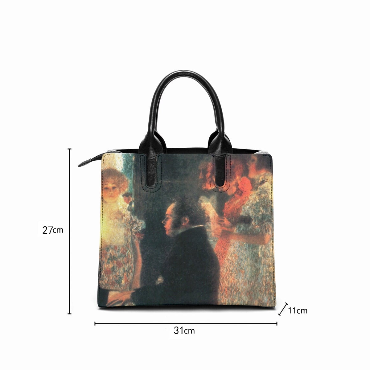 Schubert at the Piano II Gustav Klimt Art Fashion Handbag