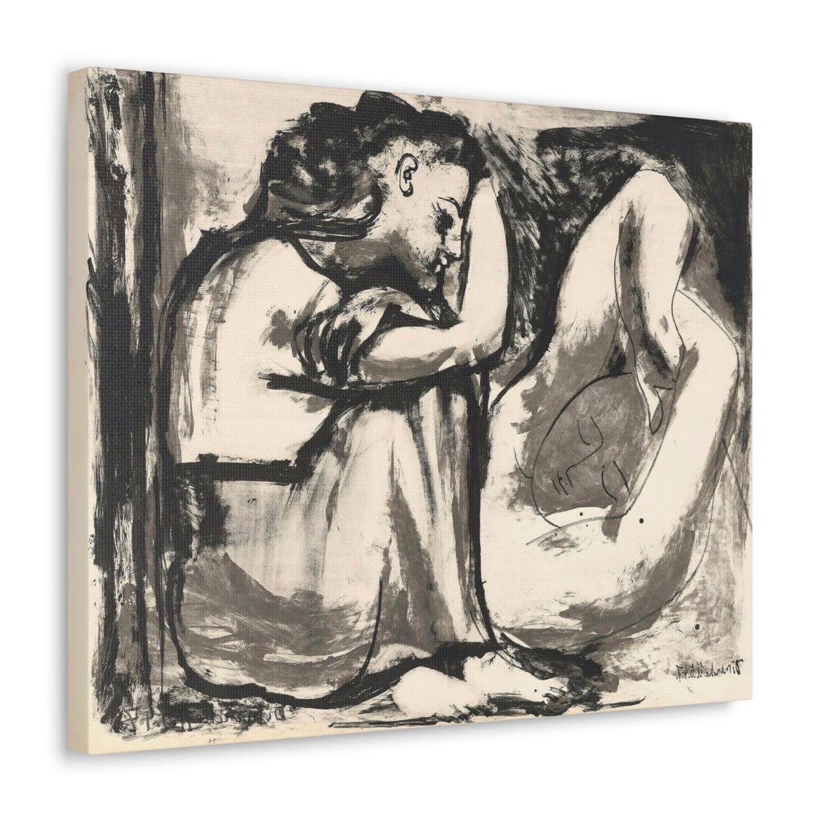 Pablo Picasso Canvas - Seated Woman Art Print
