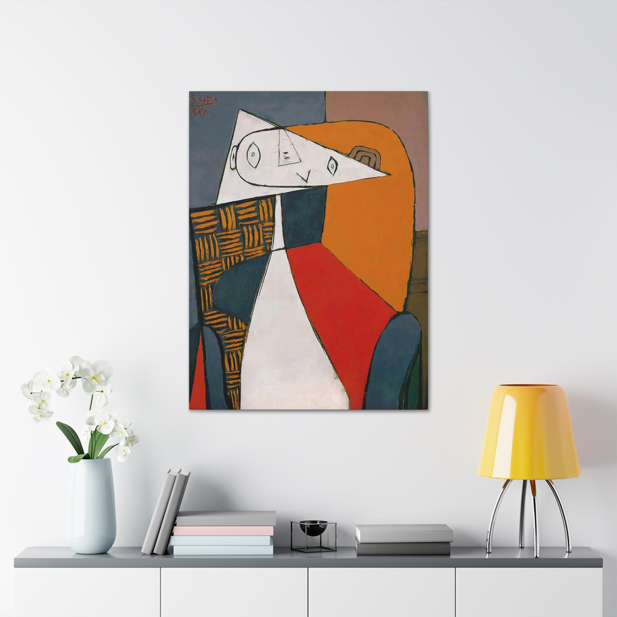 Colorful Seated Woman Figure