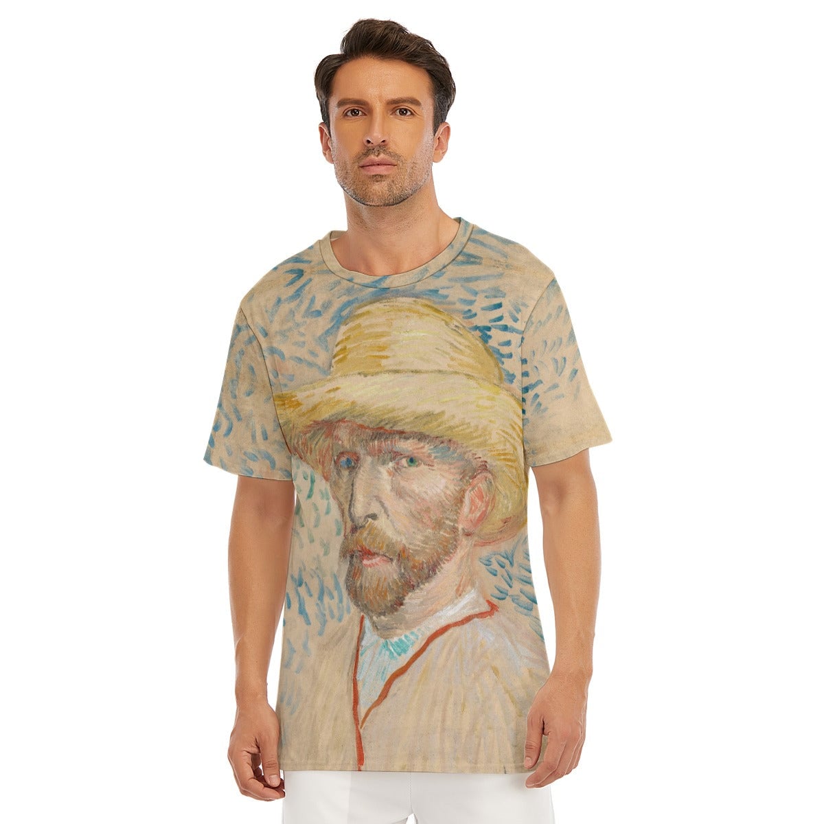 Self-Portrait with a Straw Hat by Vincent van Gogh T-Shirt