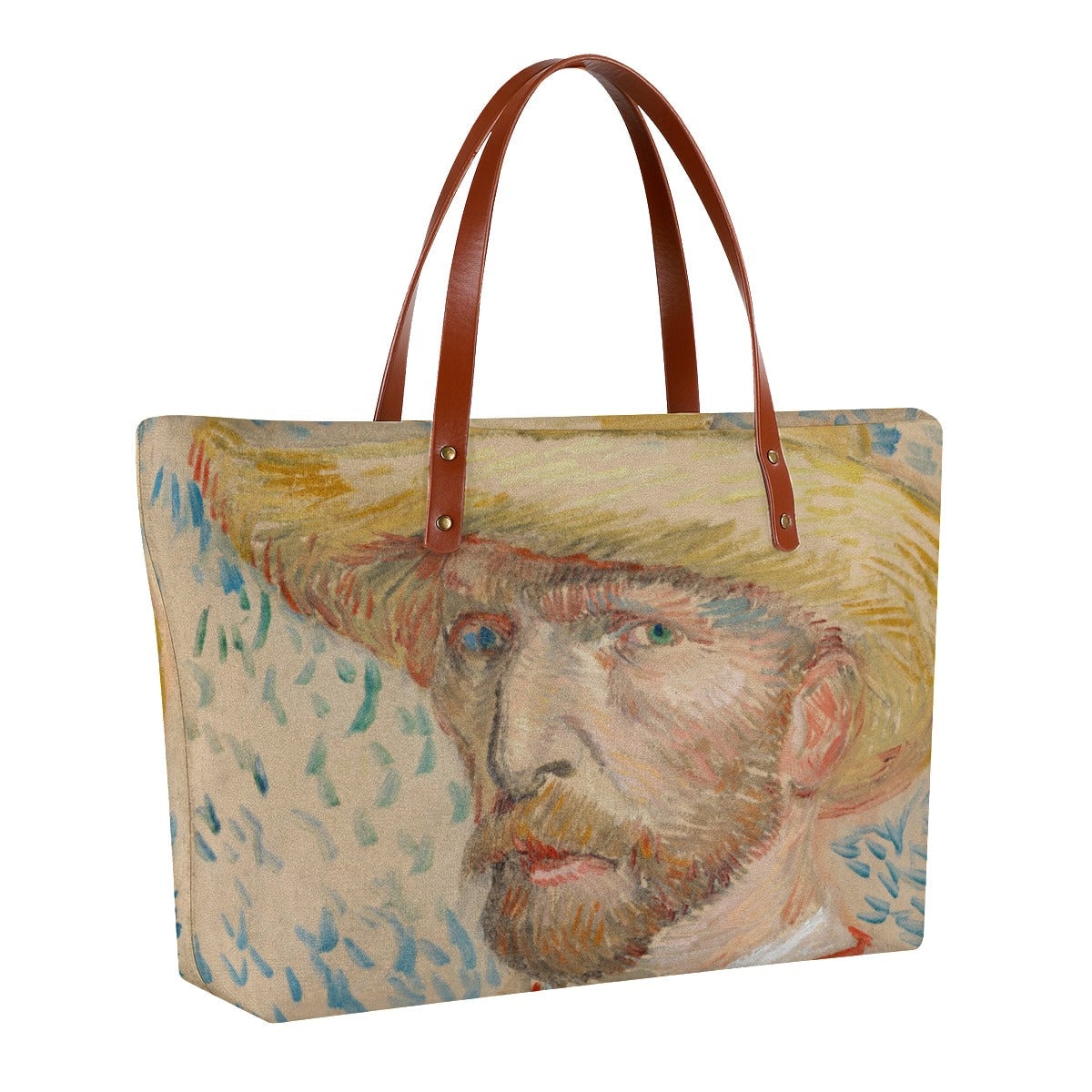 Self-Portrait with a Straw Hat by Vincent van Gogh Tote Bag