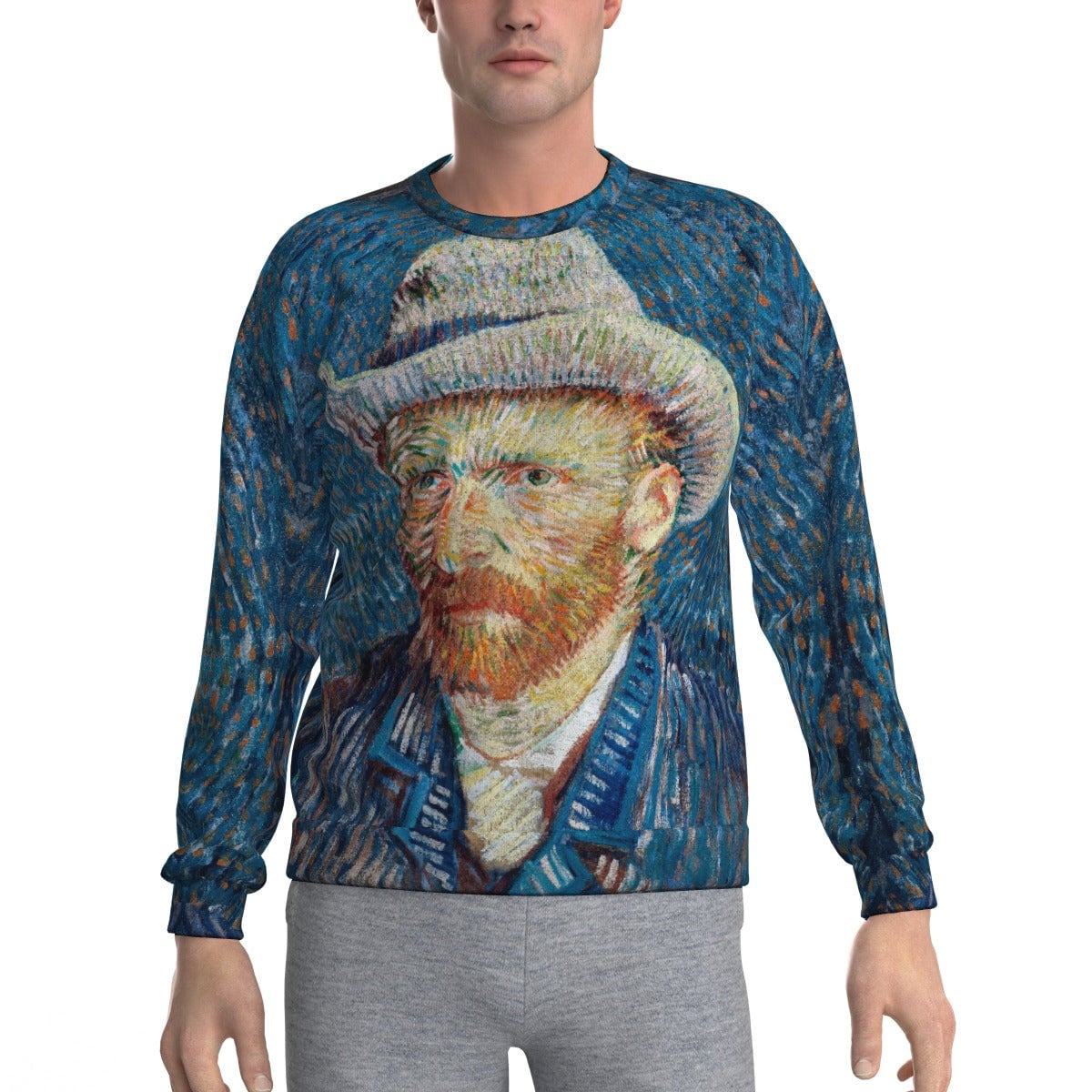Self-Portrait with Grey Felt Hat Van Gogh Sweatshirt