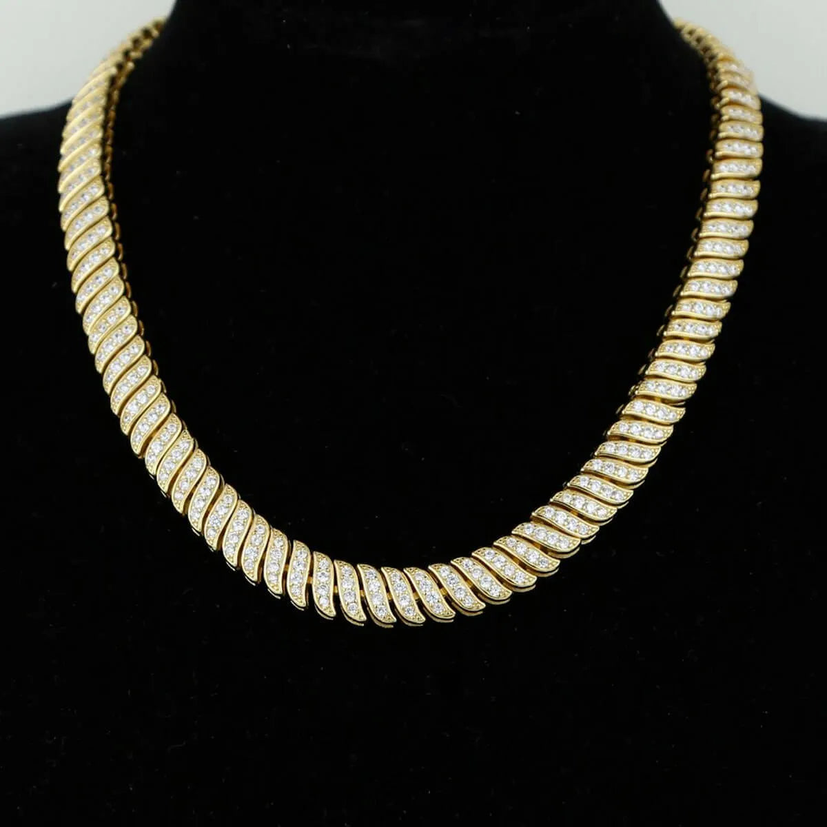 Shiny Choker Figaro Chain Stylish Bling Necklace