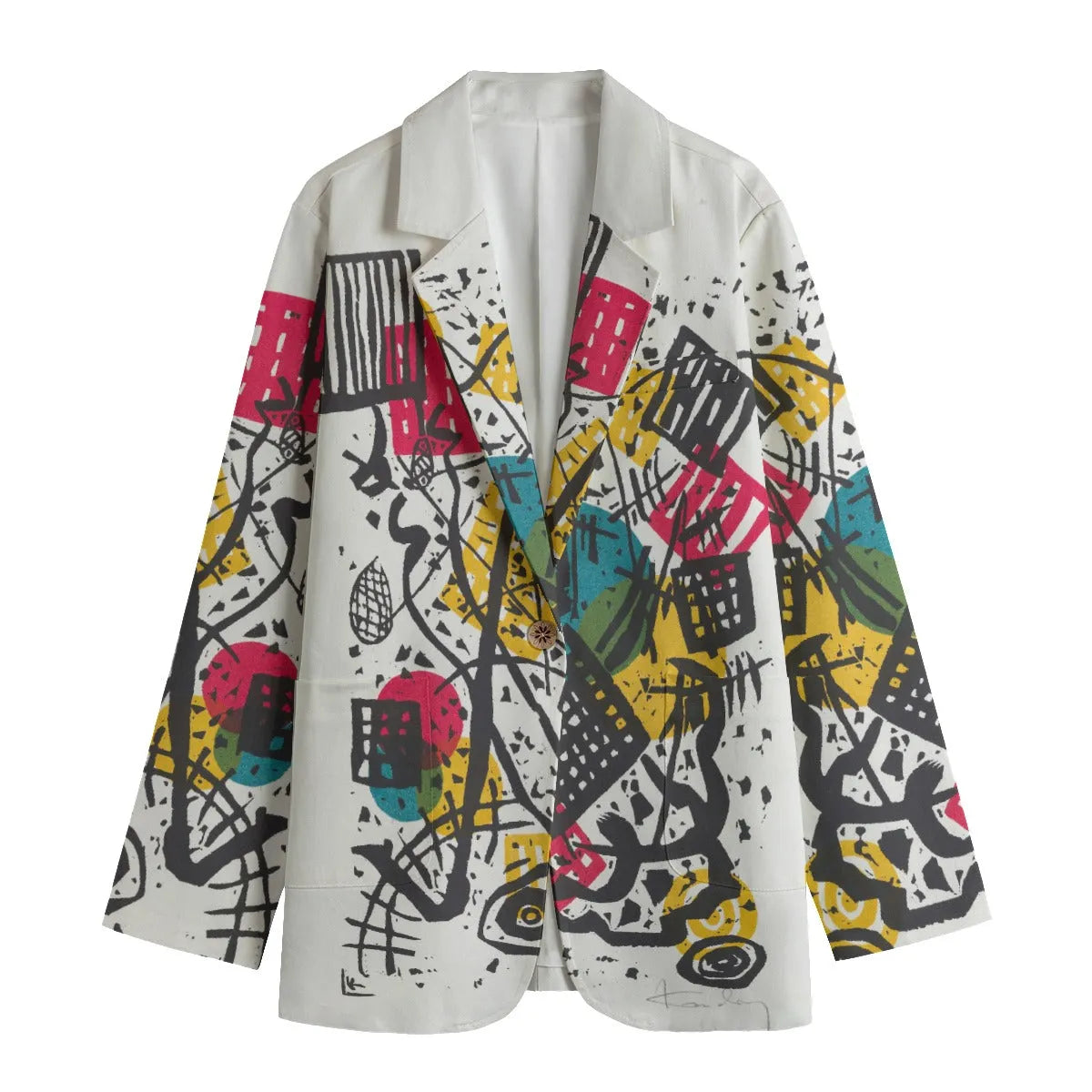 Small Worlds V by Wassily Kandinsky Women’s Blazer