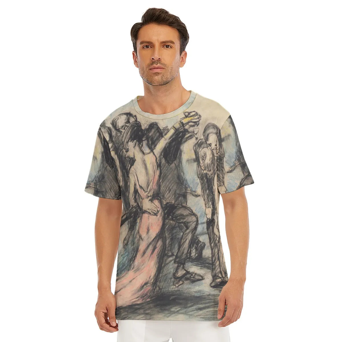 Society Ball by George Wesley Bellows T-Shirt - Artistic Tee