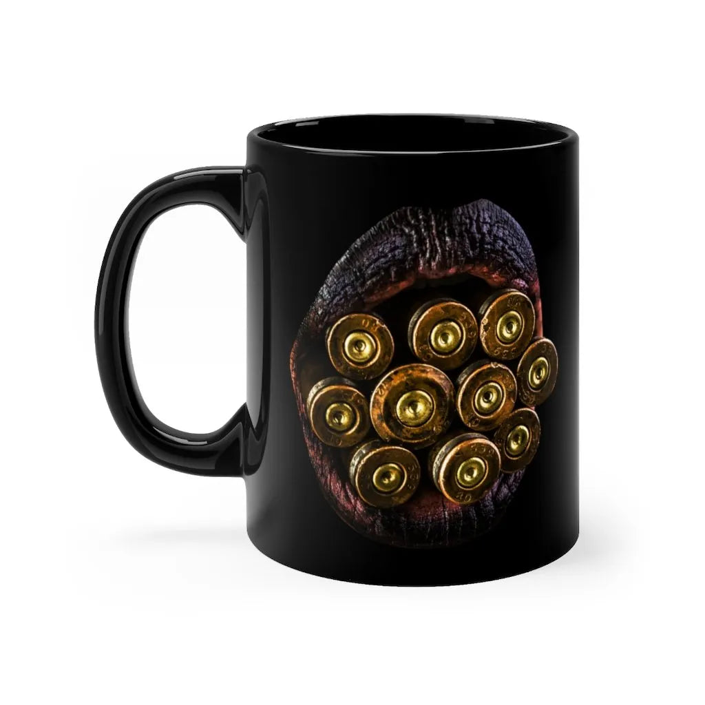 Talk is Cheap Show Me the Code of Silence Black mug 11oz