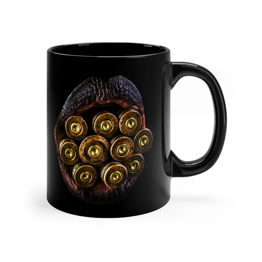 Talk is Cheap Show Me the Code of Silence Black mug 11oz