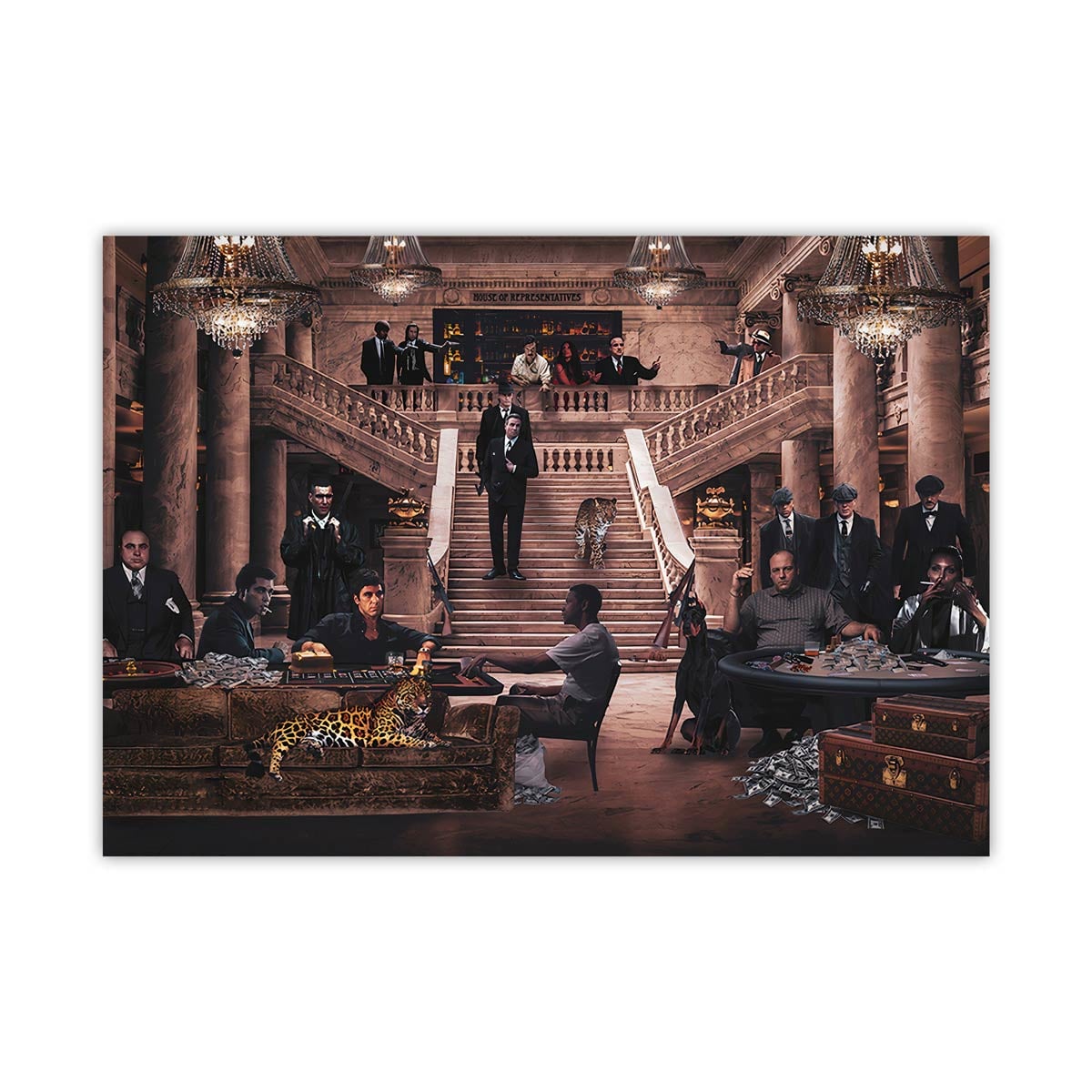 The Biggest Mobster Movie Famous Characters Canvas Print