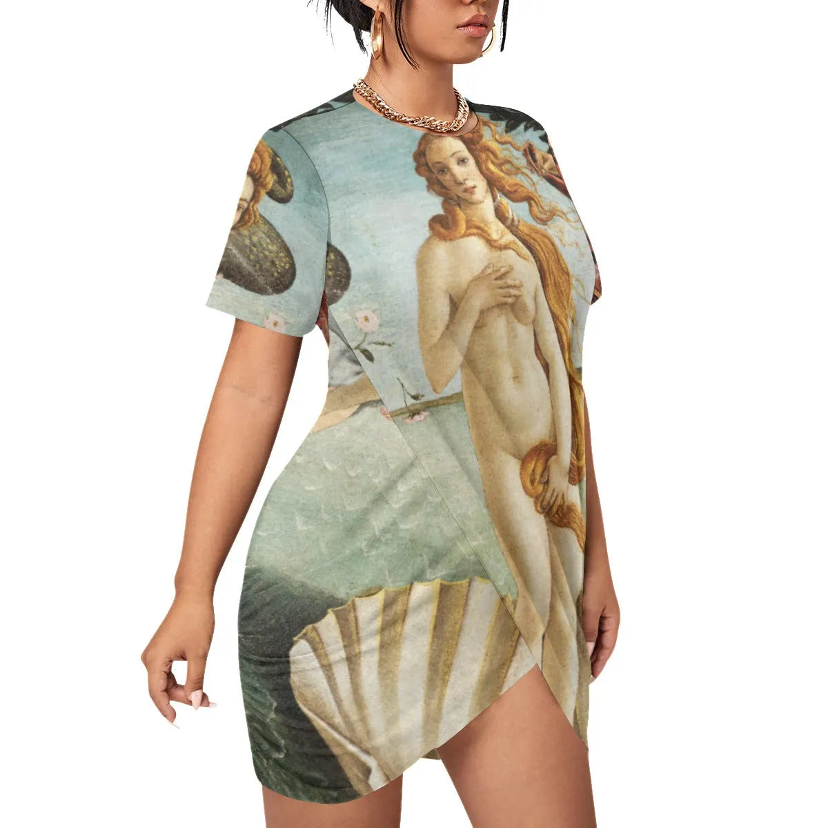 The Birth of Venus Sandro Botticelli Stacked Hem Dress