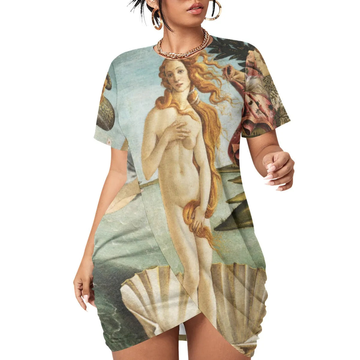 The Birth of Venus Sandro Botticelli Stacked Hem Dress