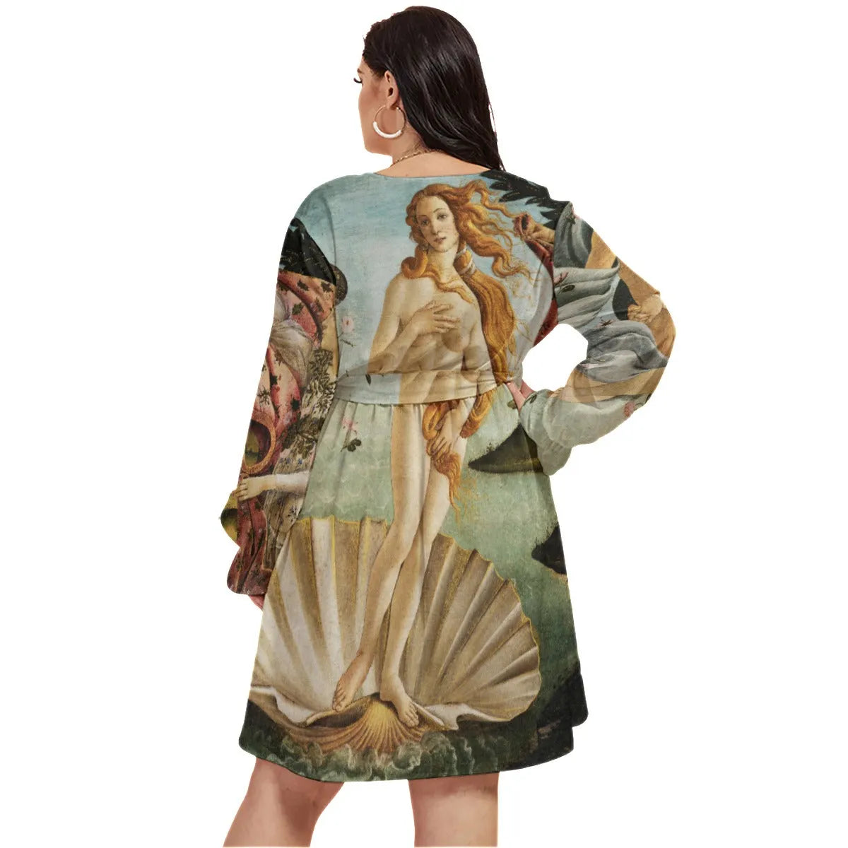 The Birth of Venus Sandro Botticelli Women’s V-neck Dress