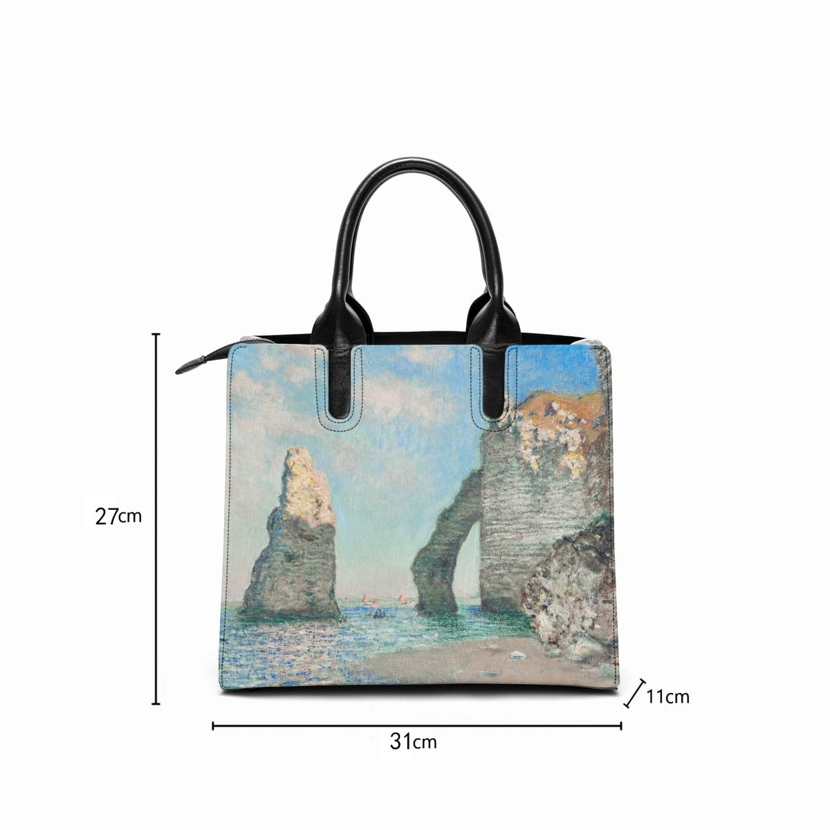 The Cliffs at Étretat by Claude Monet Fashion Handbag