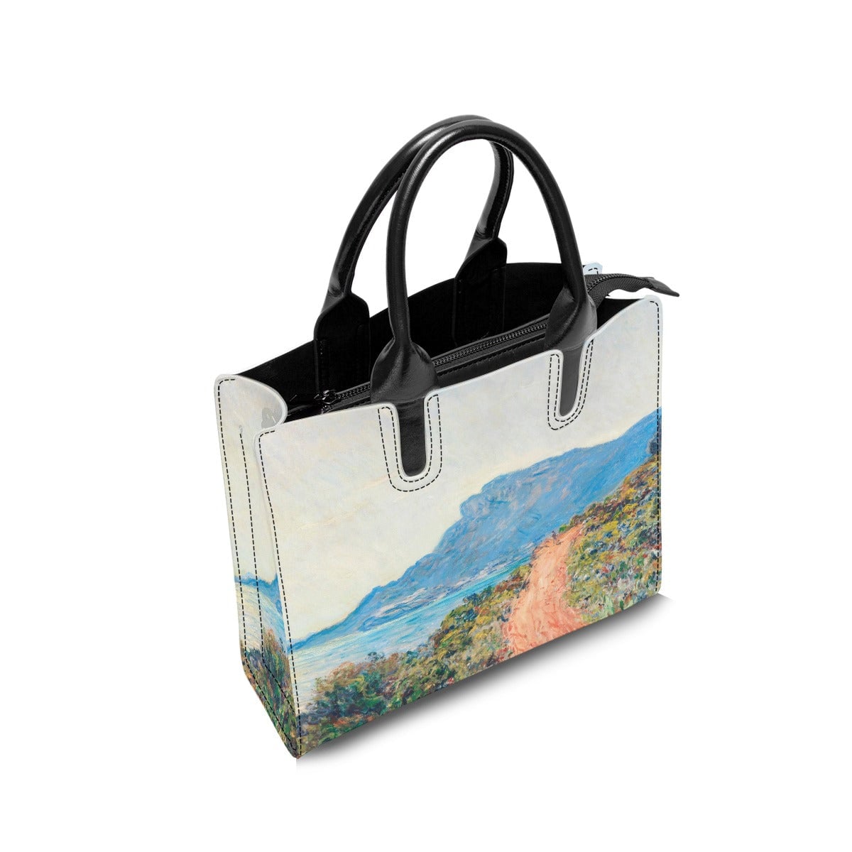 The Corniche near Monaco by Claude Monet Fashion Handbag