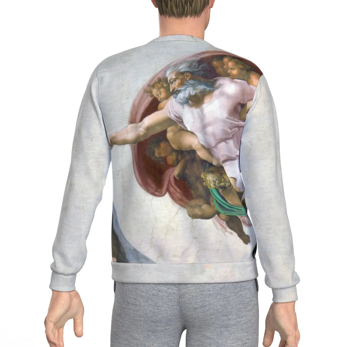 The Creation of Adam Michelangelo Art Sweatshirt