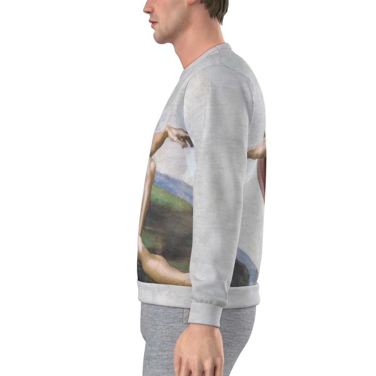 The Creation of Adam Michelangelo Art Sweatshirt