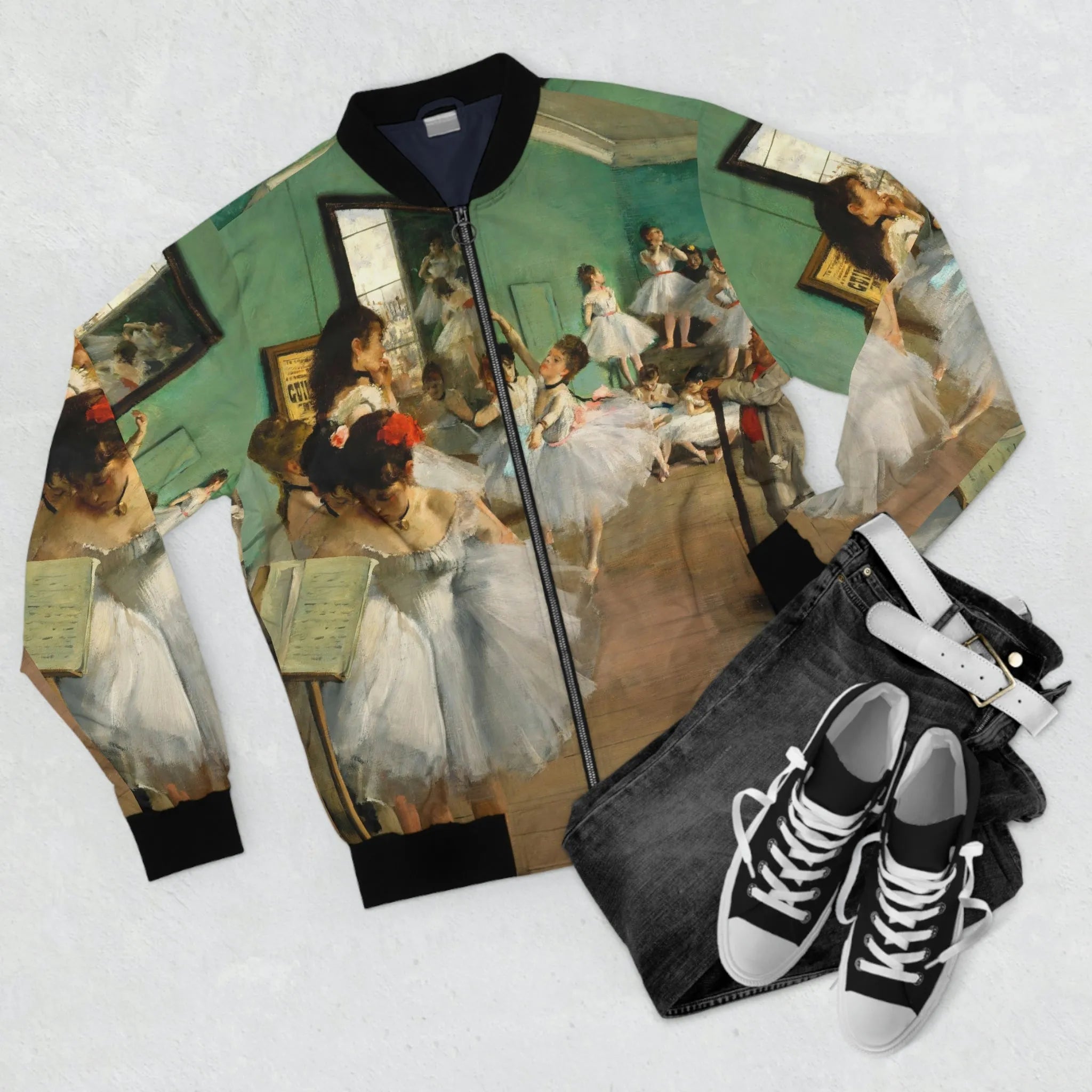 The Dance Class 1874 Ballet Bomber Jacket - Edgar Degas Art