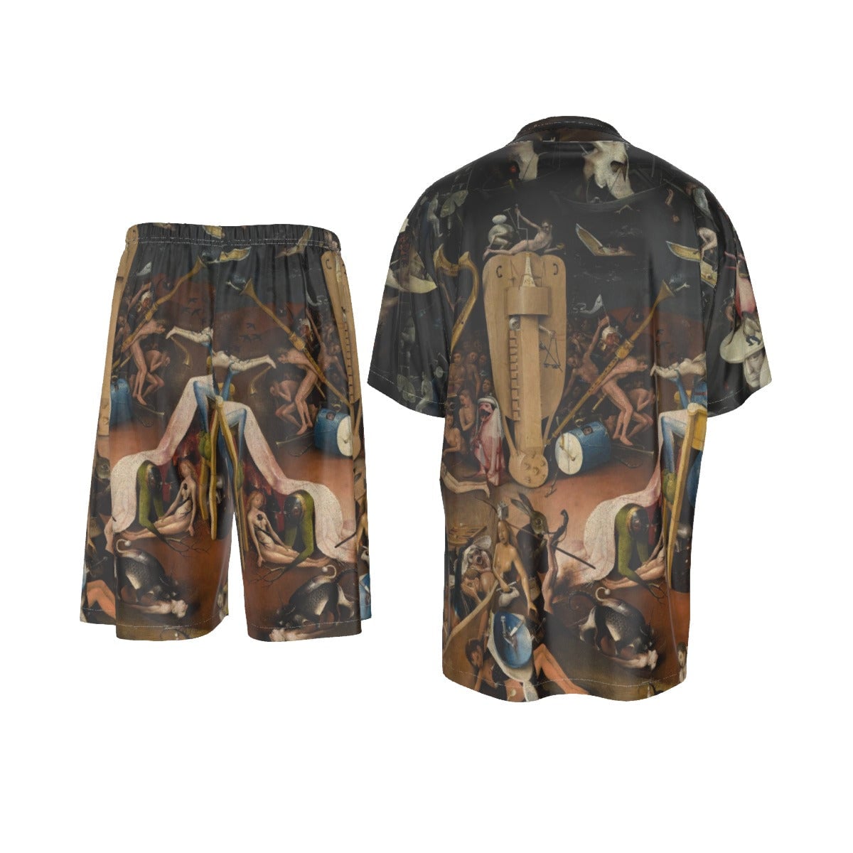 The Garden of Earthly Delights Hieronymus Bosch Silk Shirt Suit Set