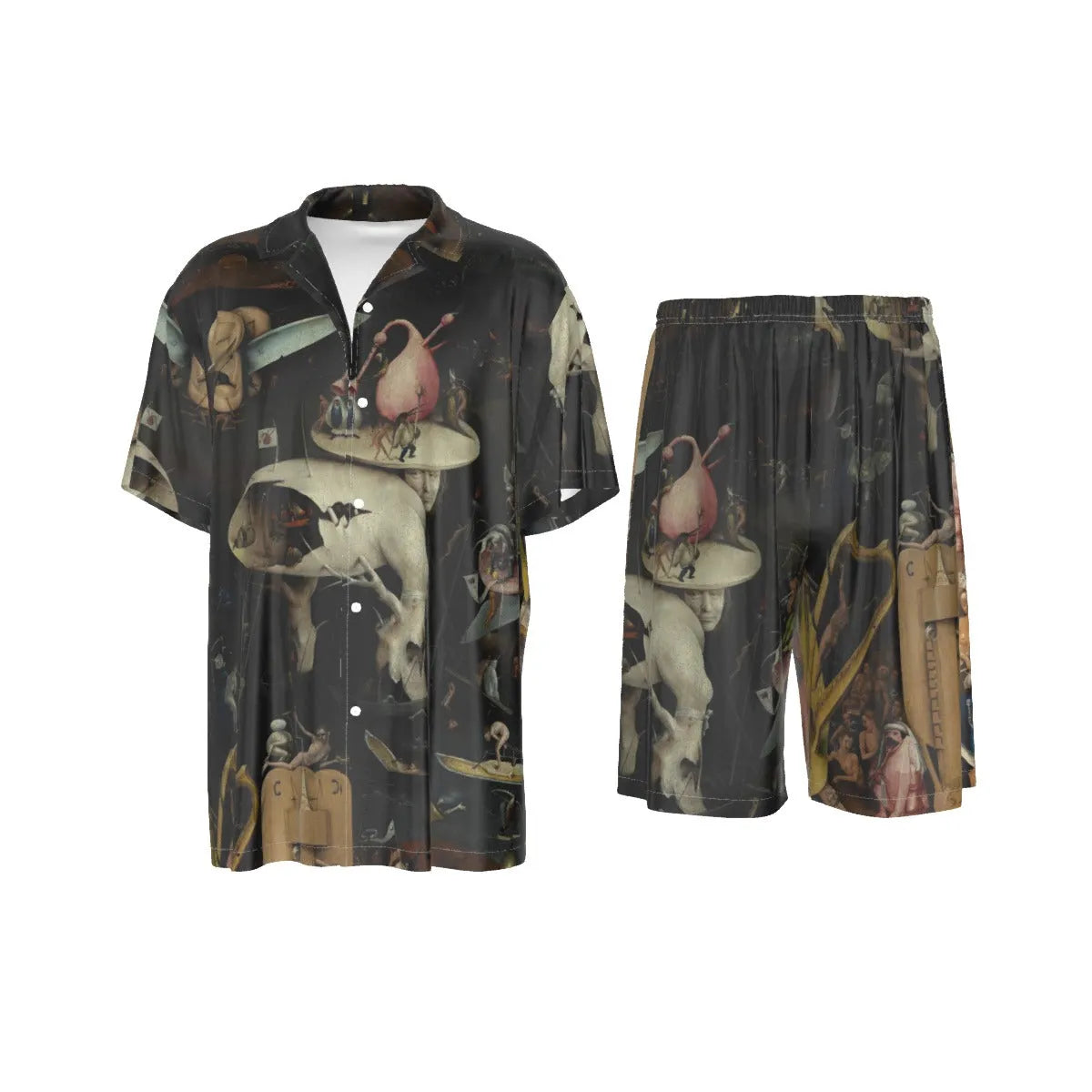 The Garden of Earthly Delights Hieronymus Bosch Silk Shirt Suit Set