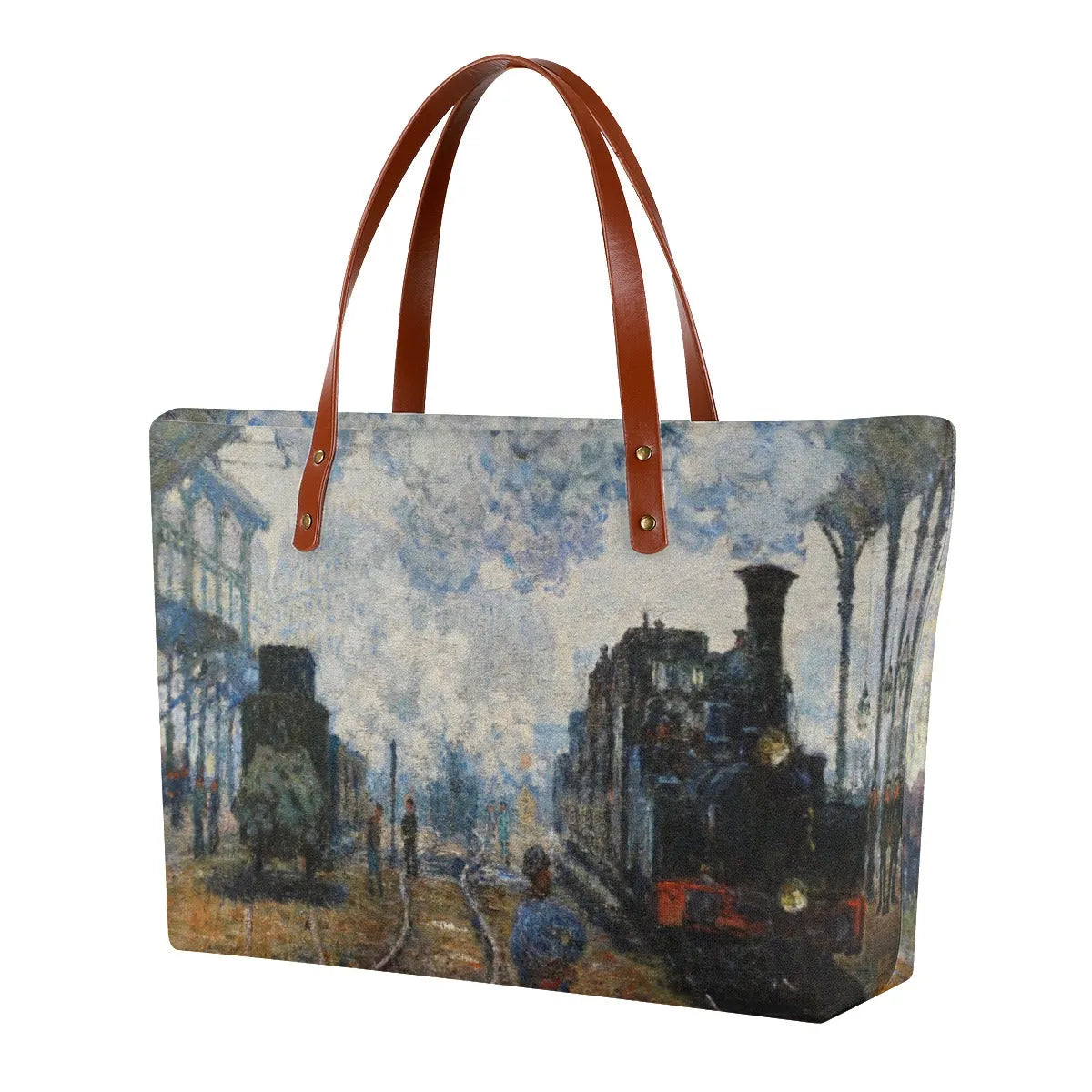 The Gare Saint-Lazare Arrival of a Train Tote Bag