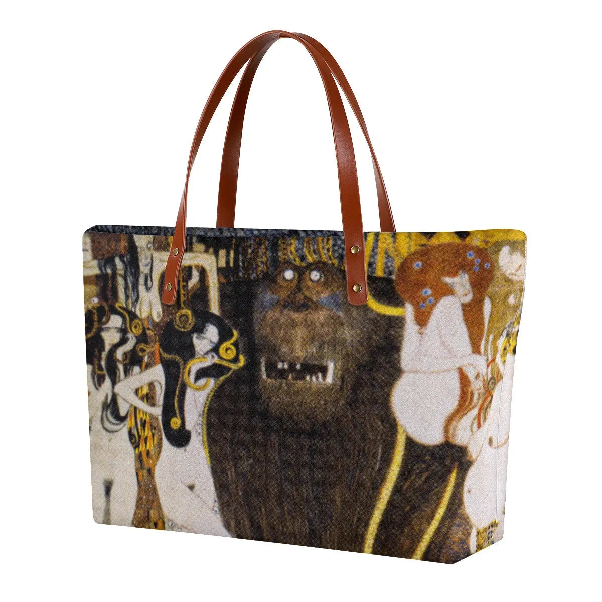 The Hostile Powers by Gustav Klimt Art Waterproof Tote Bag