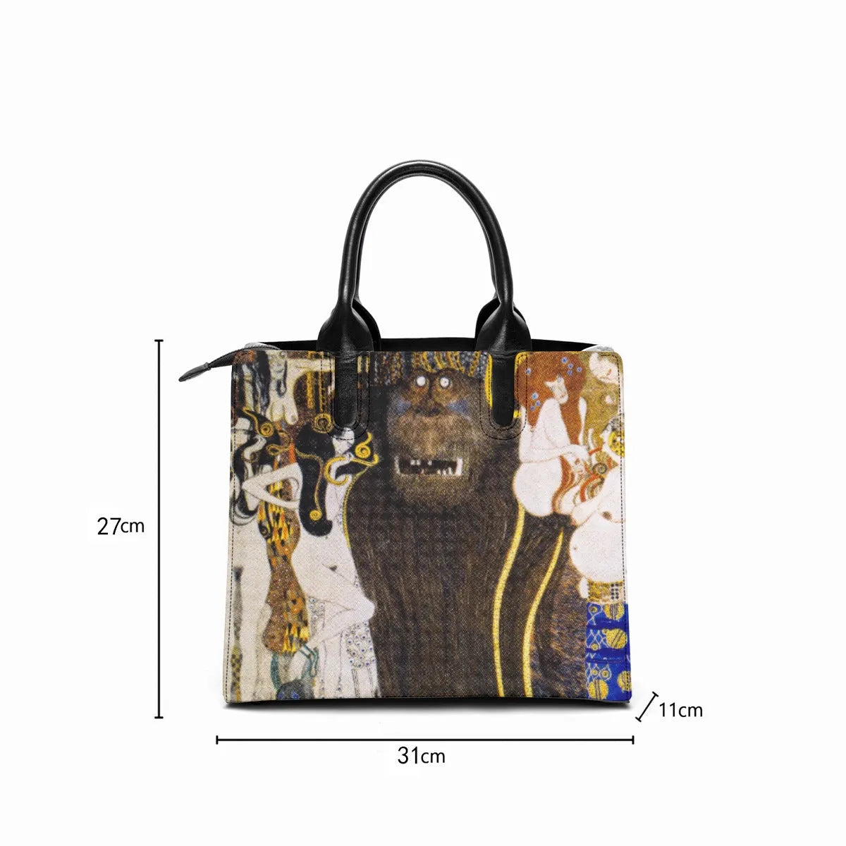 The Hostile Powers Gustav Klimt Art Fashion Handbag